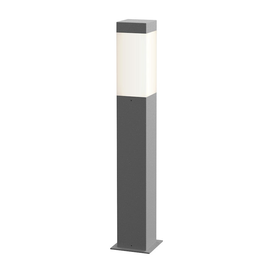 Sonneman Square Column 1 Light 22" LED Bollard, Textured Gray - 7382-74-WL