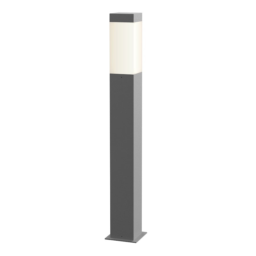 Sonneman Square Column 1 Light 28" LED Bollard, Textured Gray - 7383-74-WL