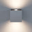 Sonneman Qube Small Wall Sconce, Natural Anodized/Natural Anodized