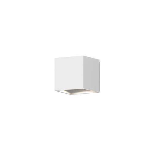 Sonneman Qube Small Wall Sconce, Textured White/Textured White - 7520-98