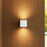 Sonneman Qube Small Wall Sconce, Textured White/Textured White