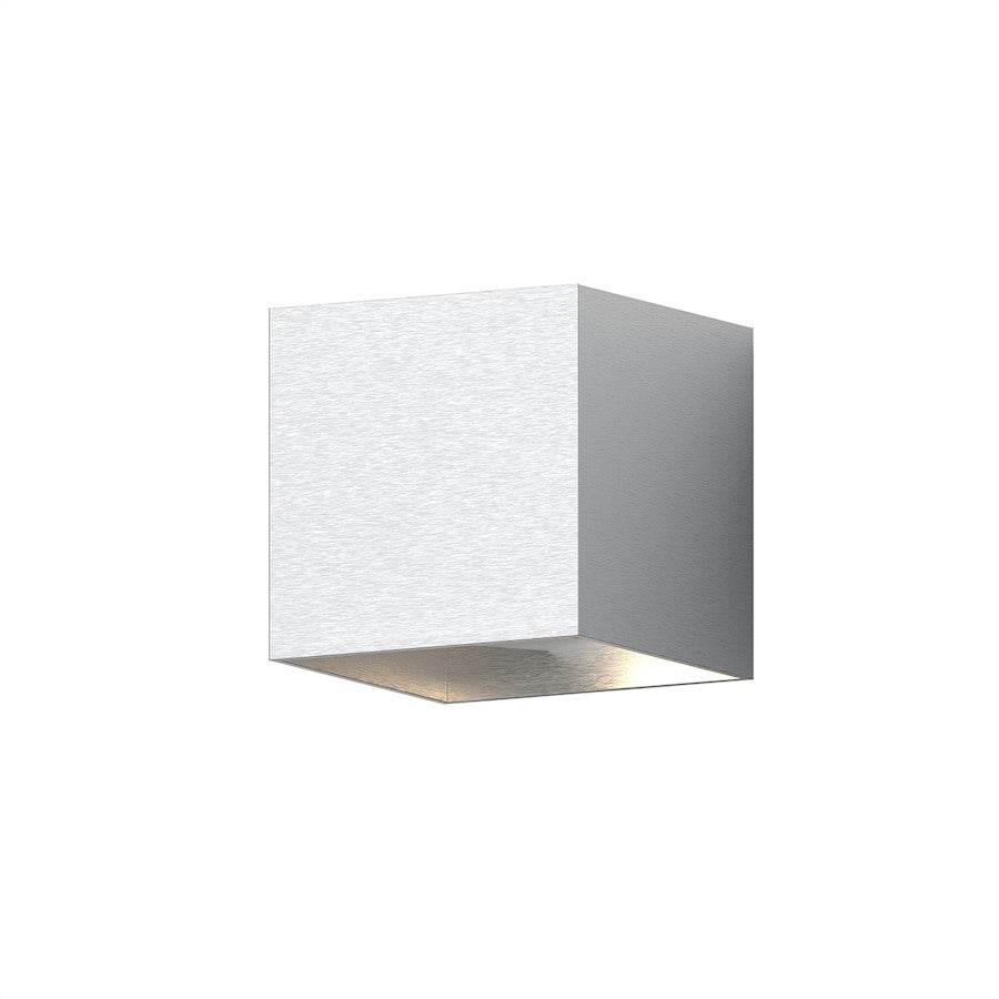 Sonneman Qube Large Wall Sconce, Natural Anodized/Natural Anodized - 7522-77