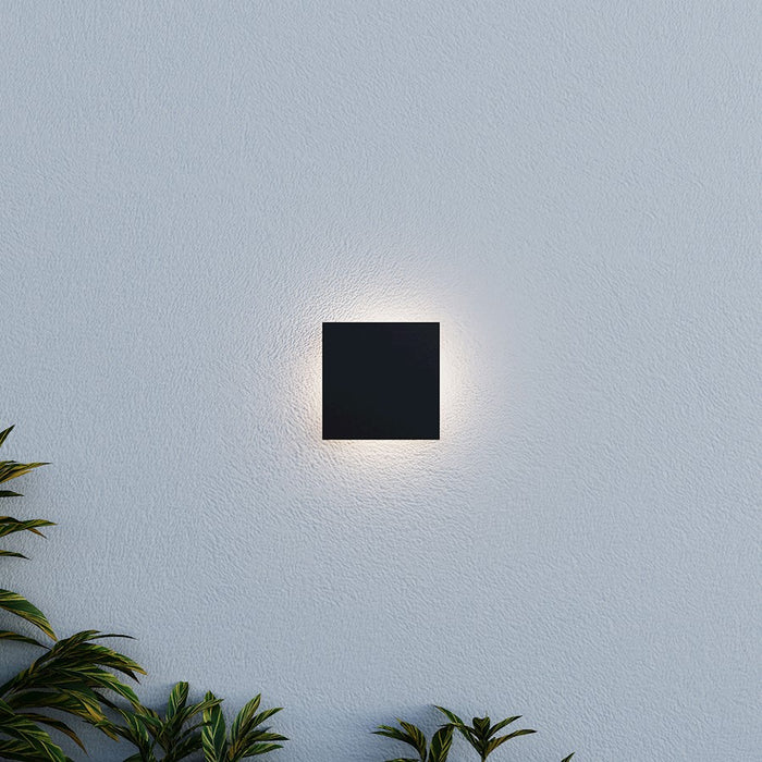 Sonneman LP Square Wall Sconce, Textured Black