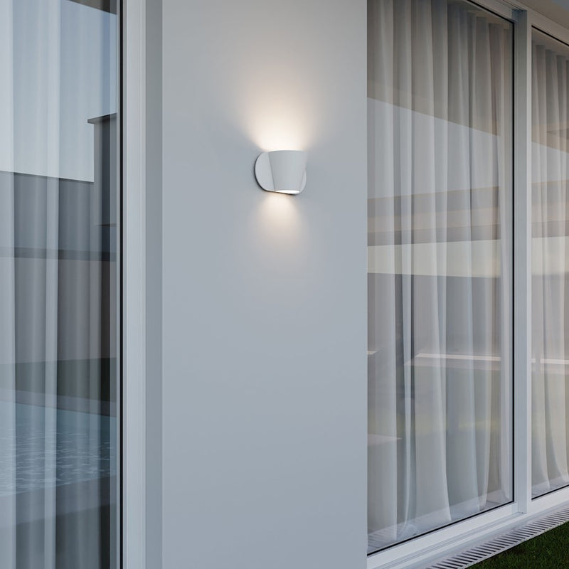 Sonneman Kaliko 2 Light Sconce, Aluminum/Textured White