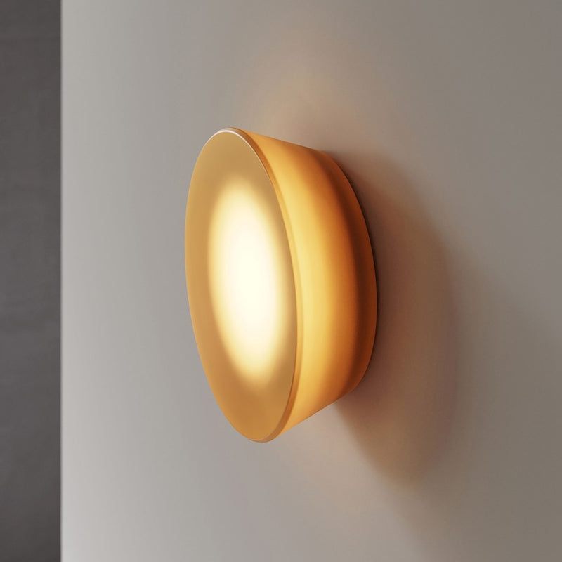 Sonneman Mist Round Wall Sconce/Surface Mount, Amber/Amber