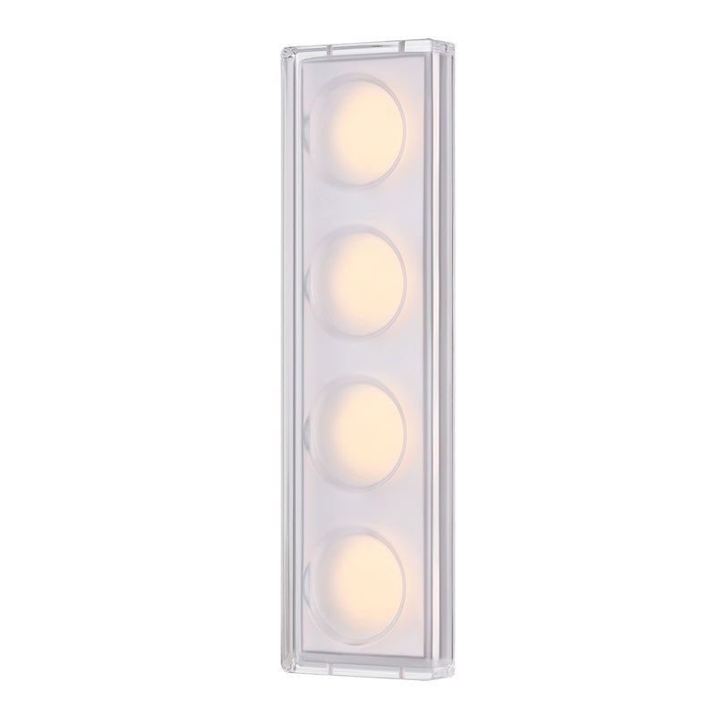 Sonneman Mars 18in 4-Light Bath and Vanity | Modern Black Brass and Clear Cast Glass | Bathroom Vanity & Powder Room | 5 x 18 in | Model 7614-51-BBR