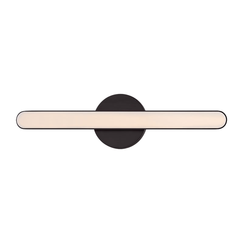 Sonneman Volt 18in 1-Light Bath and Vanity Sconce | Modern Black Brass and Matte White Acrylic | Bathroom Vanity & Powder Room | Model 7621-51-BBR