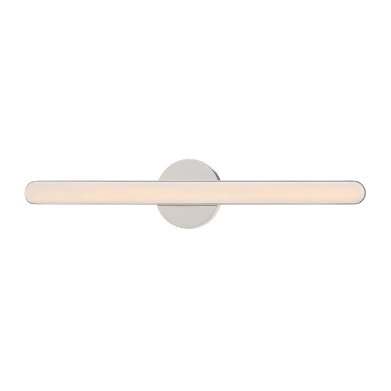 Sonneman Volt 24in 1-Light Bath and Vanity Sconce | Modern Polished Nickel and Etched Matte Acrylic | Bathroom Vanity & Powder | Model 7623-35-PN