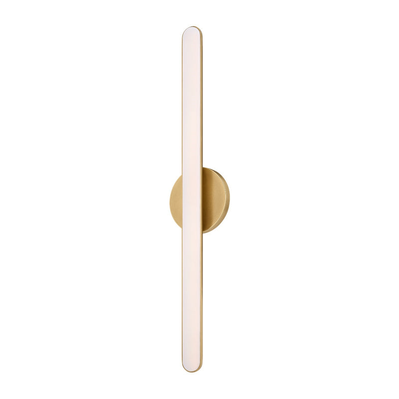 Sonneman Volt 24in 1-Light Bath and Vanity Sconce | Modern Brass and Etched Matte Acrylic | Bathroom Vanity & Powder Room | Model 7623-39-MB