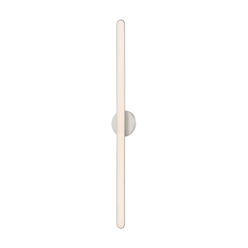 Sonneman Volt 36in 1-Light Bath and Vanity Sconce | Polished Nickel and Matte White Acrylic | Bathroom Vanity & Powder Room | Model 7625-35-PN