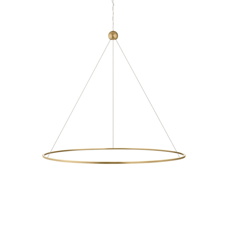 Sonneman Converge 44in 2-Light Chandelier | Modern Brass Ring Modern Brass | Dining Room & Foyer | 44 x 37.25 in | Model 7647-39-MB