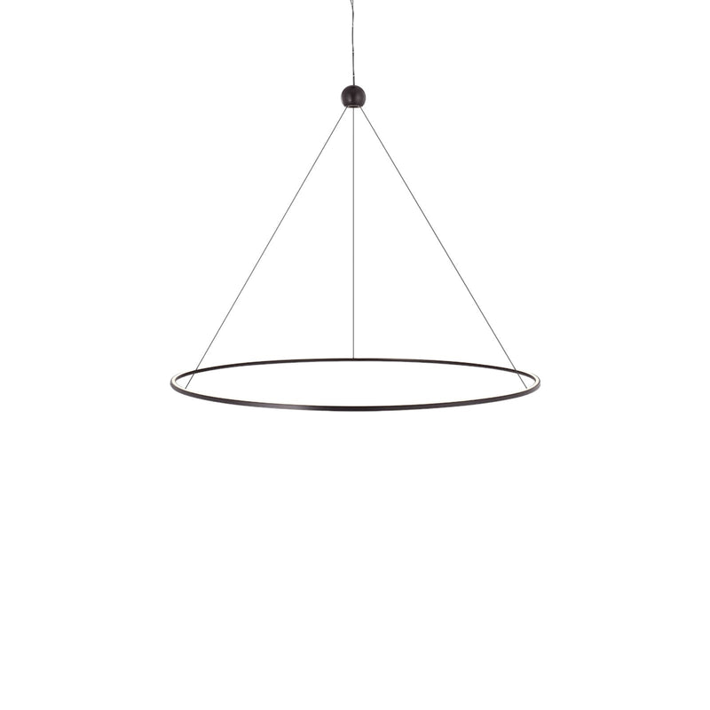 Sonneman Converge 44in 2-Light Chandelier | Black Brass Ring Black Brass | Dining Room & Foyer | 44 x 37.25 in | Model 7647-51-BBR