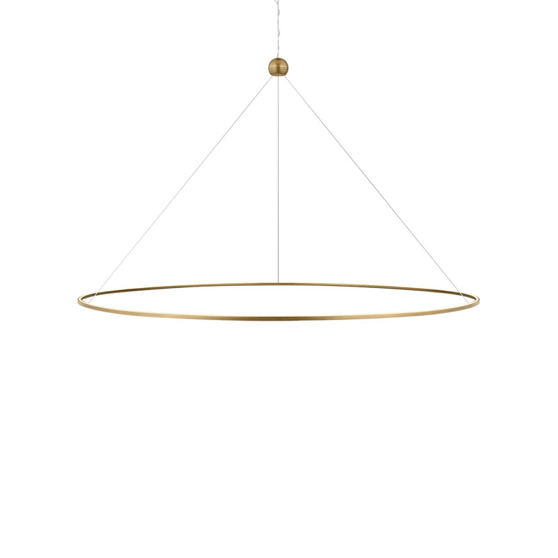 Sonneman Converge 60in 2-Light Chandelier | Modern Brass Ring Modern Brass | Dining Room & Foyer | 60 x 50.5 in | Model 7649-39-MB