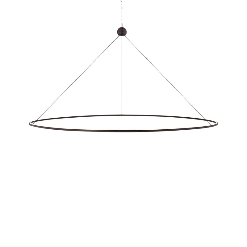 Sonneman Converge 60in 2-Light Chandelier | Black Brass Ring Black Brass | Dining Room & Foyer | 60 x 50.5 in | Model 7649-51-BBR
