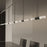Sonneman Suspenders 2-Bar 36" Pendant, Black/Crystal