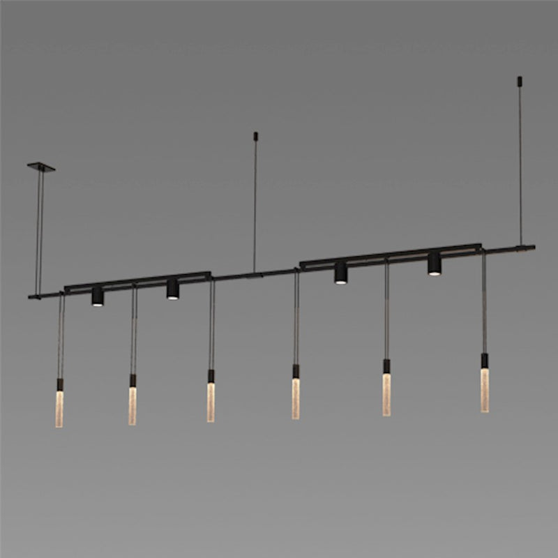 Sonneman Suspenders 2-Bar In-Line 36" Linear Pendant, Satin Black