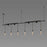 Sonneman Suspenders 2-Bar In-Line 36" Linear Pendant, Satin Black