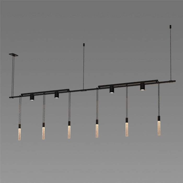 Sonneman Suspenders 2-Bar In-Line 36" Linear Pendant, Satin Black