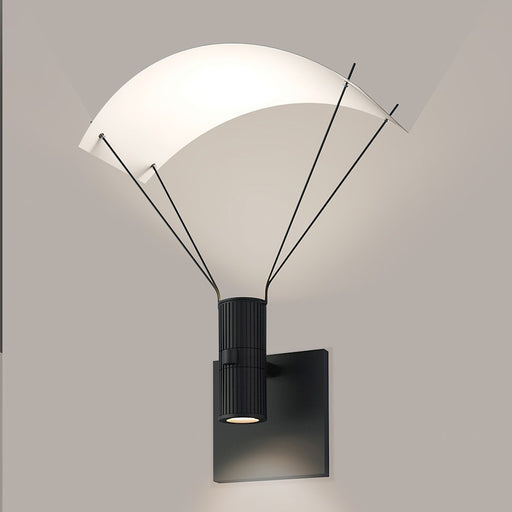 Sonneman Suspenders 6" Wall Sconce/Flood Lens, Satin Black