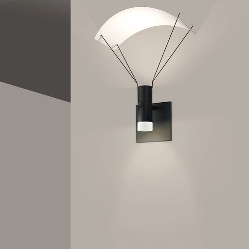 Sonneman Suspenders 6" Wall Sconce/Parachute Reflector, Black