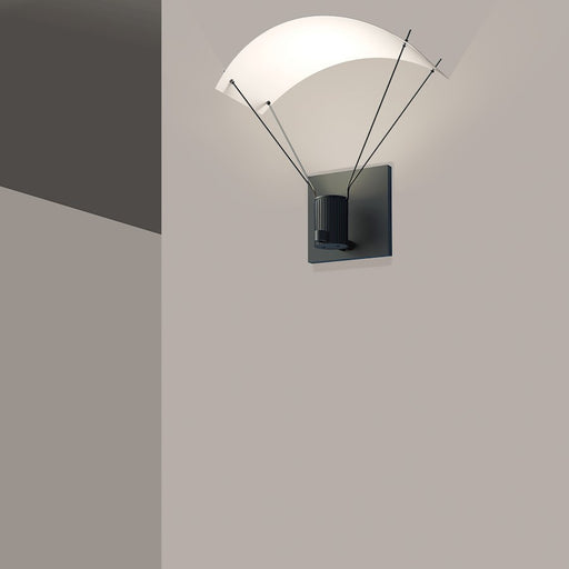 Sonneman Suspenders 6" Wall Sconce/Parachute Reflector, Black