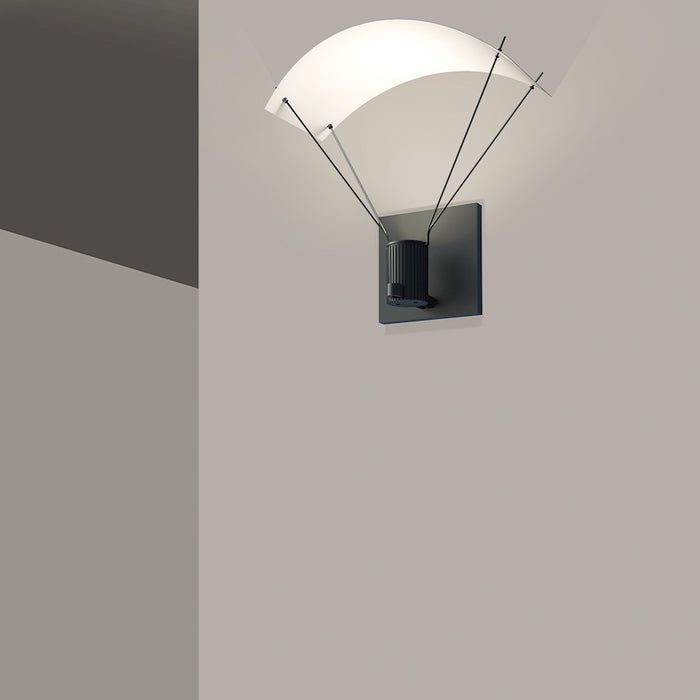 Sonneman Suspenders 6" Wall Sconce/Parachute Reflector, Black