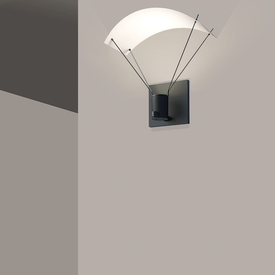 Sonneman Suspenders 6" Wall Sconce/Parachute Reflector, Black