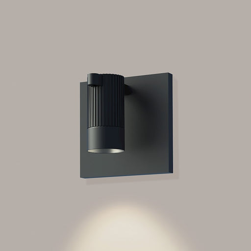 Sonneman Suspenders 3" Wall Sconce/Snoot Flood Lens, Satin Black