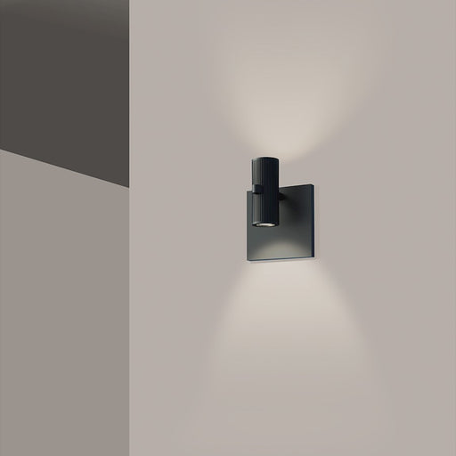 Sonneman Suspenders 3" Wall Sconce/Flood Lens, Satin Black