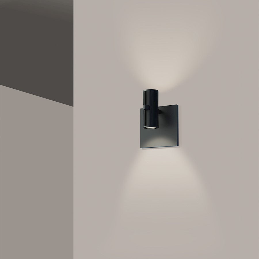 Sonneman Suspenders 3" Wall Sconce/Flood Lens, Satin Black
