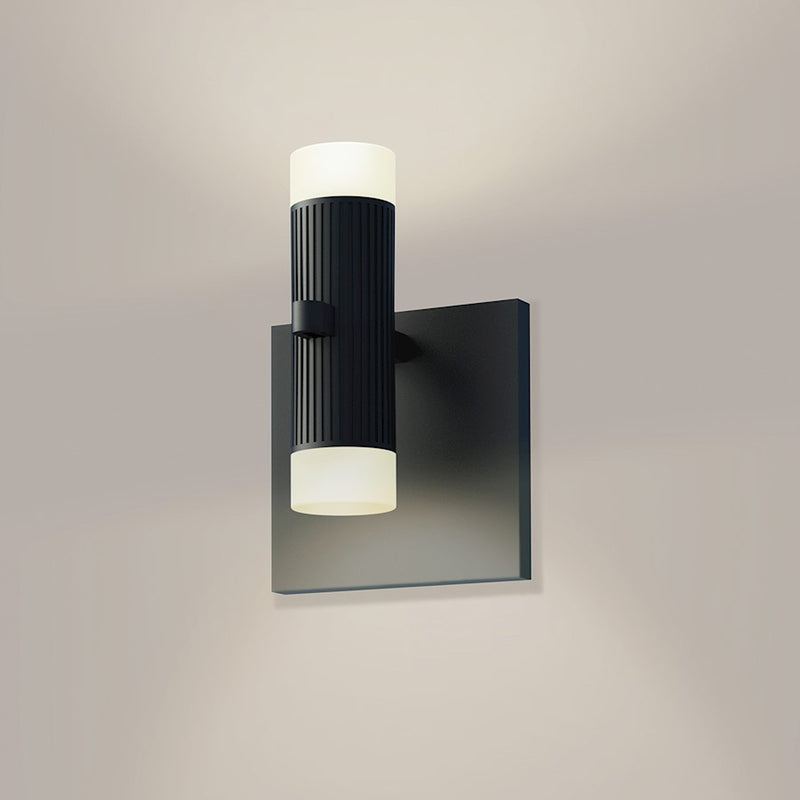 Sonneman Suspenders 3" Wall Sconce/Glass Diffuser, Satin Black