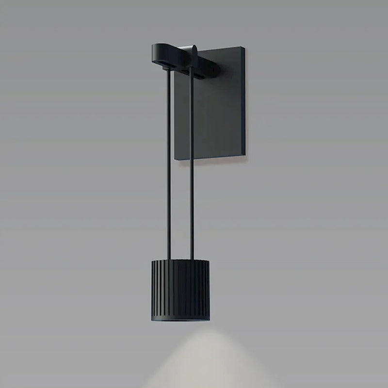 Sonneman Suspenders Mini Wall Sconce/Flood Lens, Satin Black