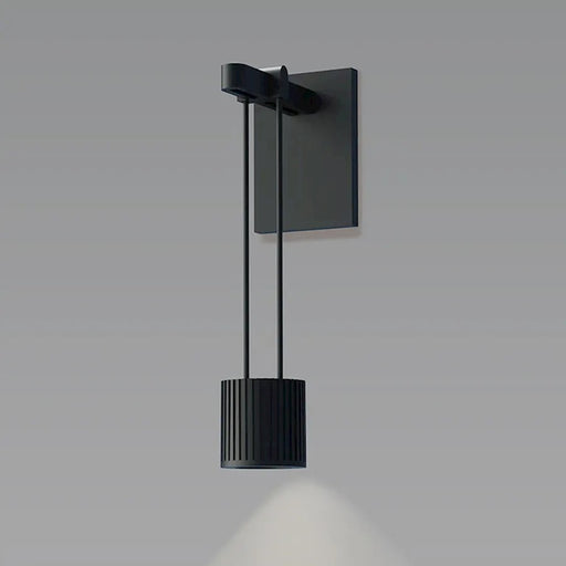 Sonneman Suspenders Mini Wall Sconce/Flood Lens, Satin Black