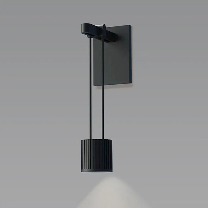 Sonneman Suspenders Mini Wall Sconce/Flood Lens, Satin Black