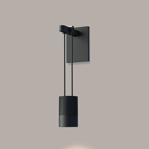 Sonneman Suspenders Mini Wall Sconce/Snoot Flood Lens, Satin Black