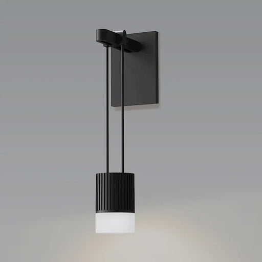 Sonneman Suspenders Mini Wall Sconce/Glass Diffuser, Satin Black
