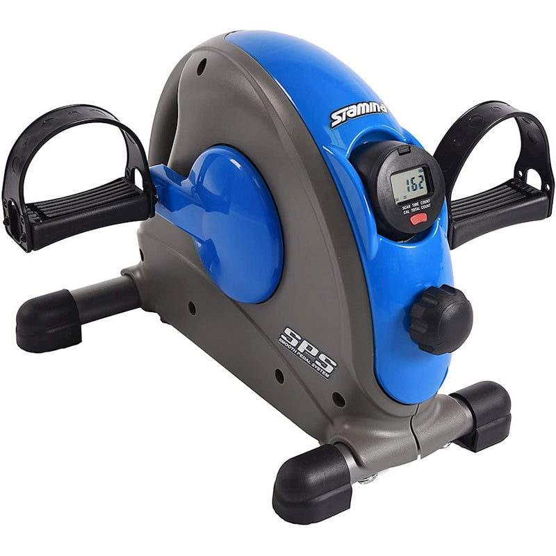Stamina Mini Exercise Bike | Purple Smooth Pedal System | Home & Office Workout | 15 x 13.5 x 12 in | Model 15-0142