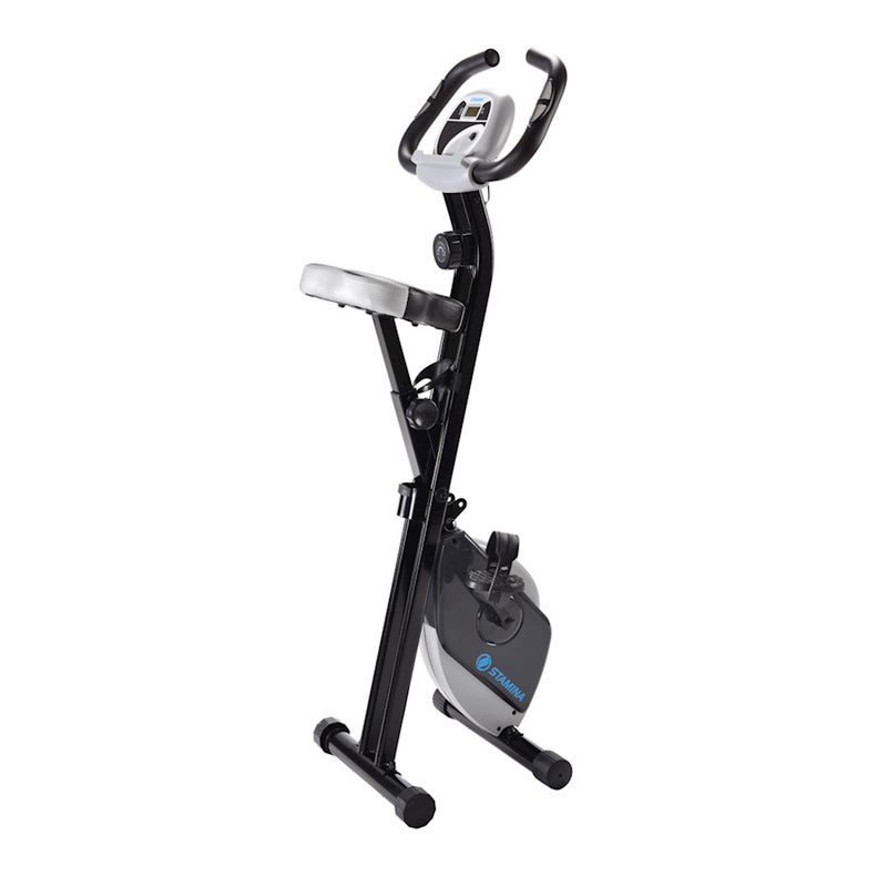 Stamina Folding Exercise Bike 182 | 8-Level Magnetic Resistance | Home Gym Cardio | 15 x 8 x 46.5 in | Model 15-0182