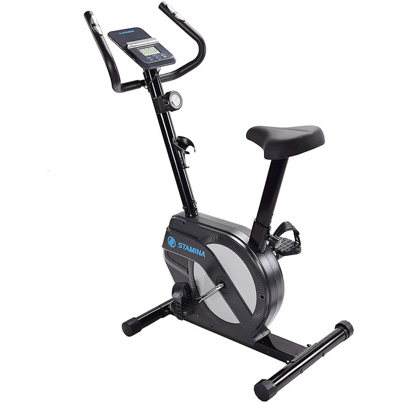 Stamina Upright Exercise Bike 308 | 8-Level Magnetic Resistance | Home Cardio with LCD Monitor & Device Tray | Model 15-1308