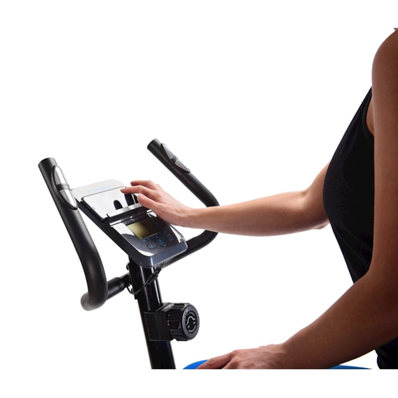 Stamina Upright Exercise Bike 308 | 8-Level Magnetic Resistance | Home Cardio with LCD Monitor & Device Tray | Model 15-1308