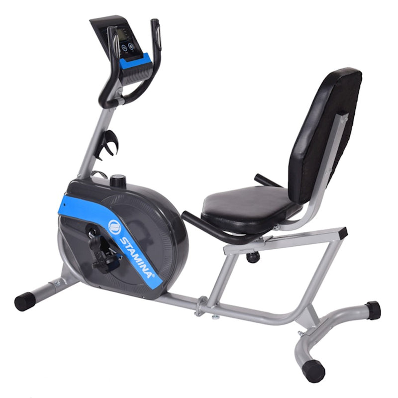 Stamina Recumbent Exercise Bike 346 | 8-Level Magnetic Resistance | Ergonomic Home Cardio with Pulse Monitor | Model 15-1346