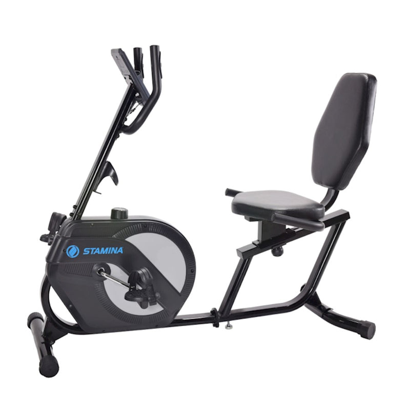 Stamina Recumbent Exercise Bike 346 | 8-Level Magnetic Resistance | Ergonomic Home Cardio with Pulse Monitor | Model 15-1346