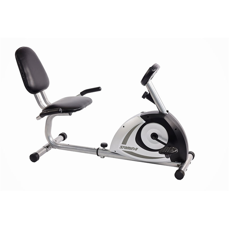 Stamina Magnetic Recumbent Bike 1351 | Adjustable Magnetic Resistance, Walk-Through Design | Home Cardio & Low-Impact Workout | Model 15-1351