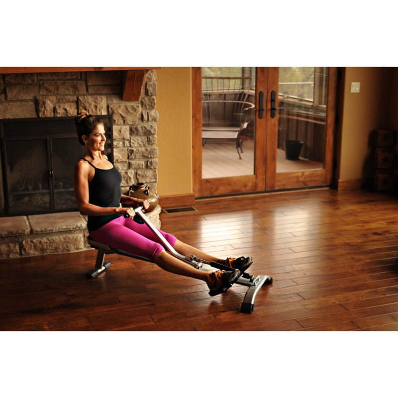 Stamina InMotion Rower | Compact Rowing Machine with 5 Resistance Levels | Steel Frame | 56.5 x 23.5 x 19 in | Model 35-0123
