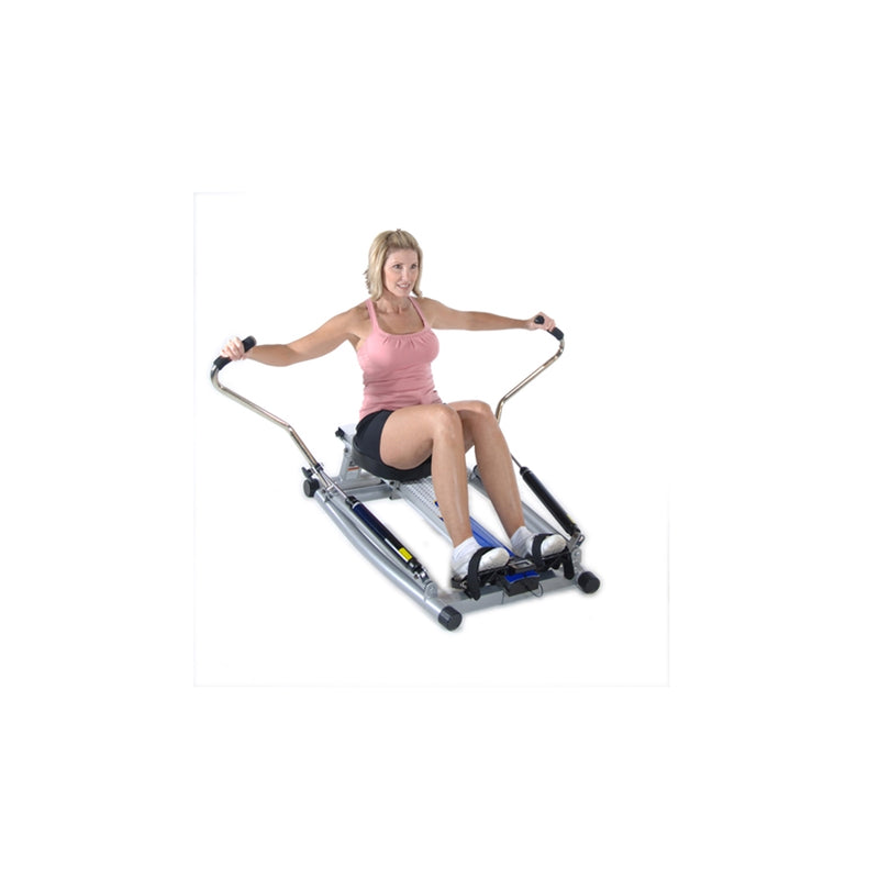 Stamina 1215 Orbital Rower with Free Motion Arms | Hydraulic Resistance with Adjustable Tension | Home Gym Cardio & Full-Body Workout | Model 35-1215