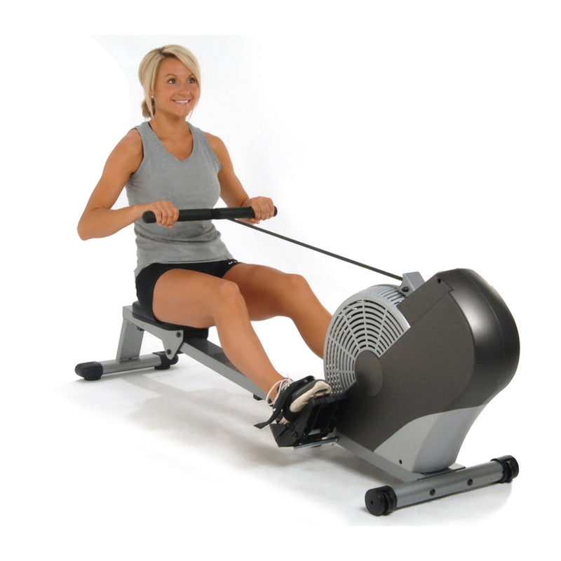 Stamina Air Rower | Wind Resistance, Foldable Steel Frame | Home Cardio & Full Body Workout | 77 x 18 x 22 in | Model 35-1399