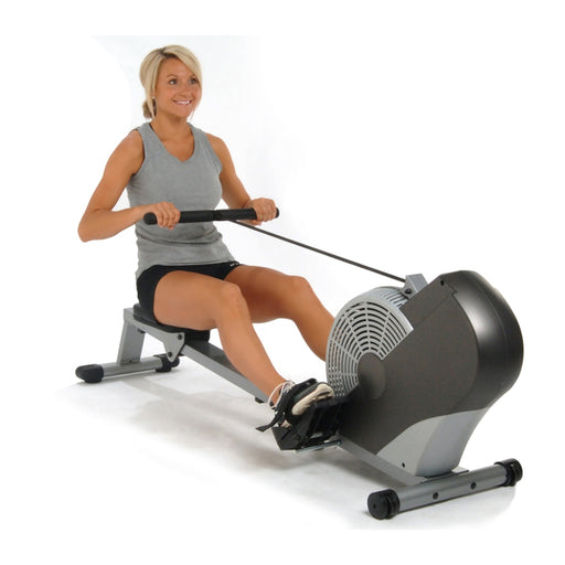 Stamina Air Rower | Wind Resistance, Foldable Steel Frame | Home Cardio & Full Body Workout | 77 x 18 x 22 in | Model 35-1399