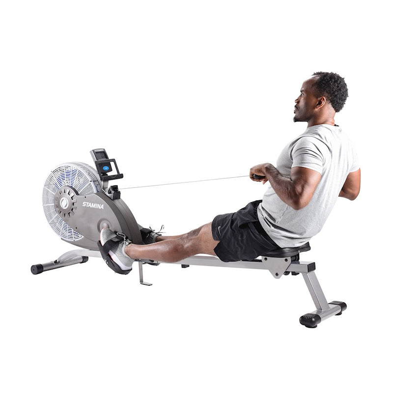Stamina ATS Air Rower 1406 | Wind Resistance Rowing Machine for Home Cardio & Full Body Workout | 61 lbs | Model 35-1406