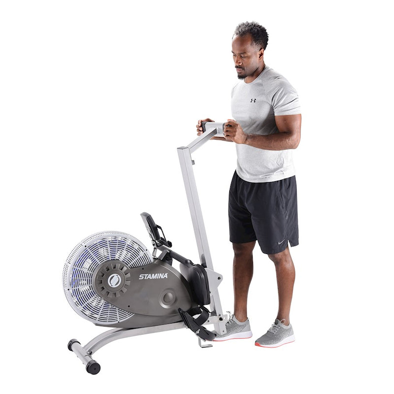 Stamina ATS Air Rower 1406 | Wind Resistance Rowing Machine for Home Cardio & Full Body Workout | 61 lbs | Model 35-1406