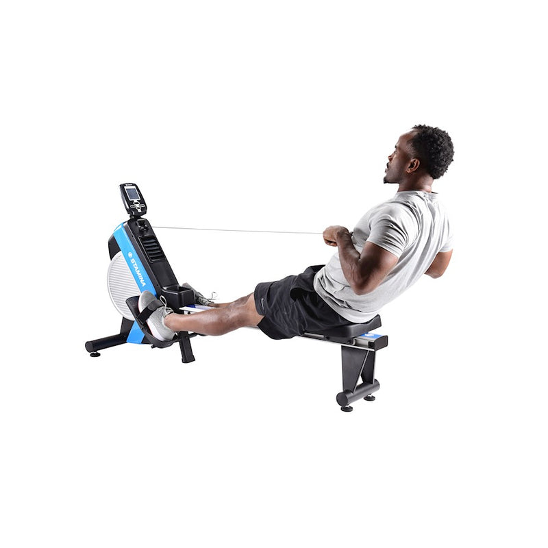 Stamina DT Pro Rowing Machine | Wind Resistance Rower for Home Cardio & Full Body Workout | 62 lbs | Model 35-1409